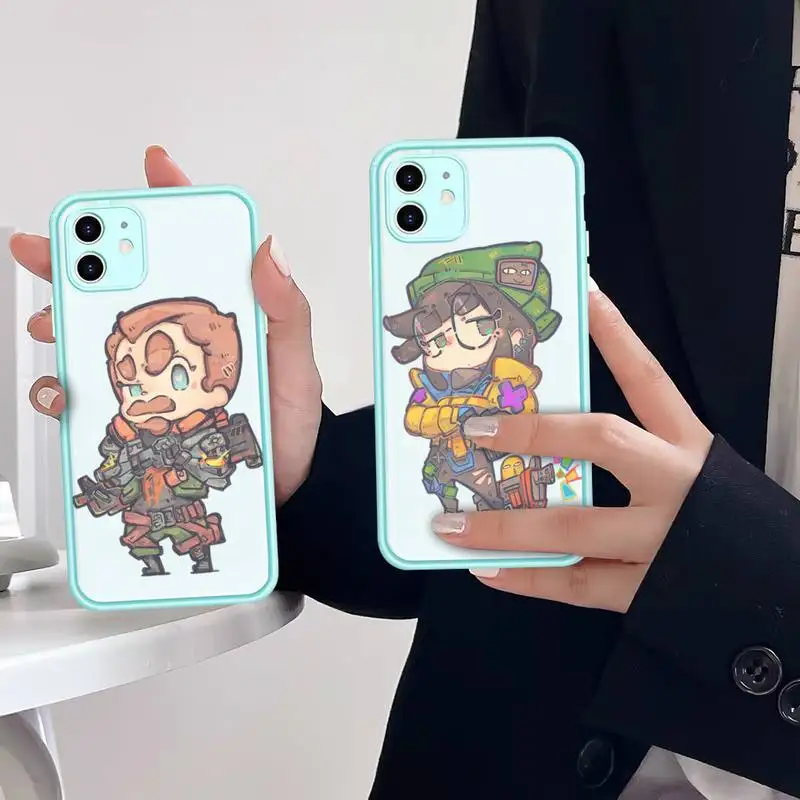 

Valorant Game Character Art Phone Case for iPhone 14 11 12 13 Mini Pro Max 8 7 Plus X XR XS MAX Translucent Matte Cover