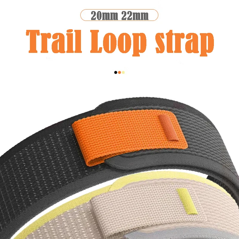 22mm 20mm Trail Loop Band For Samsung Galaxy Watch 4 3 strap classic 5 Pro active 2 Gear S3 correa Bracelet Huawei watch GT 2 3