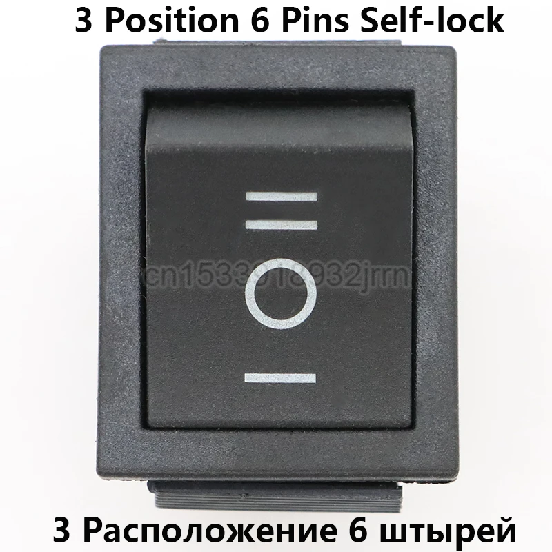 2 шт., черные пластиковые кулисные переключатели KCD4 6 контактов