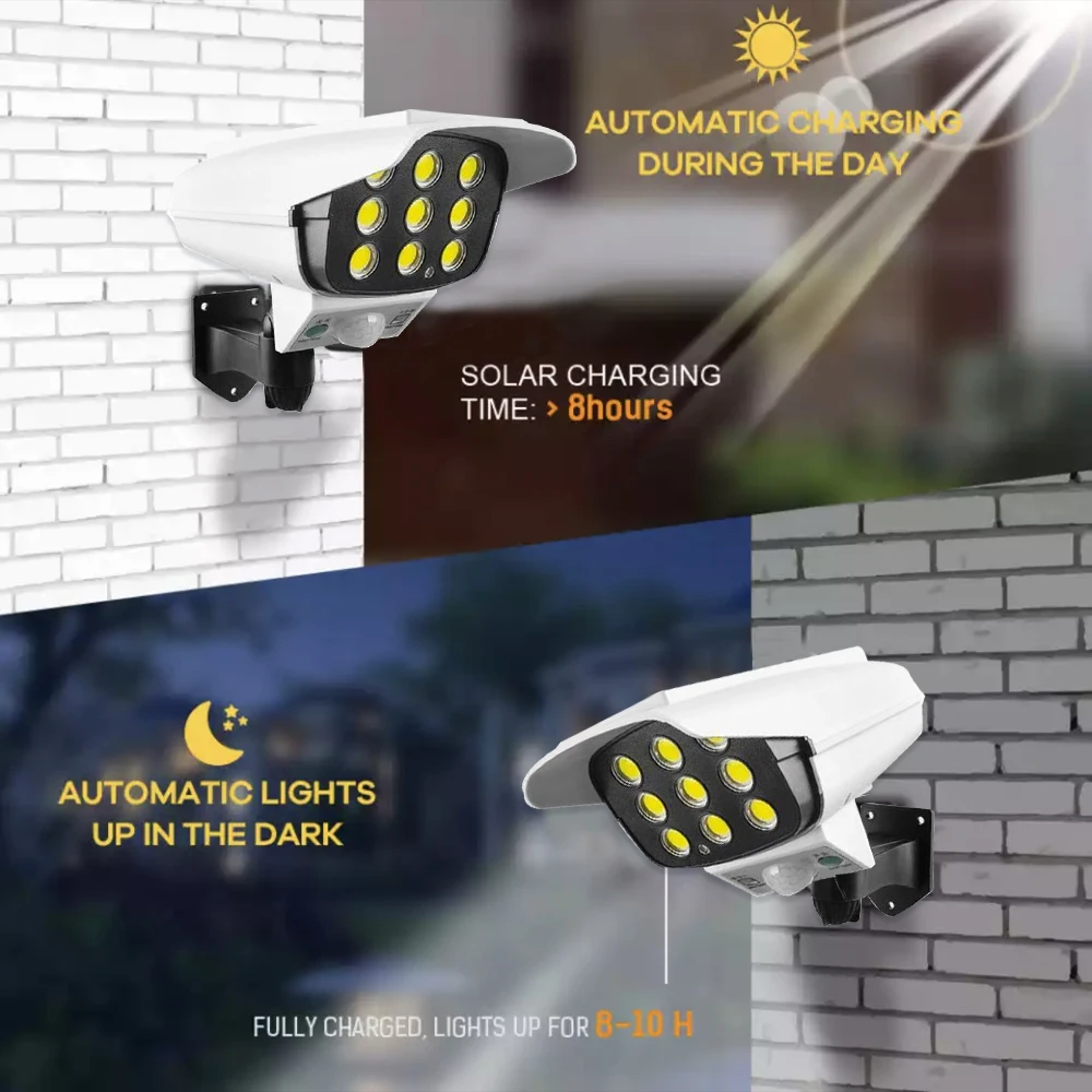 Светодиодный настенный светильник на солнечной батарее водонепроницаемый