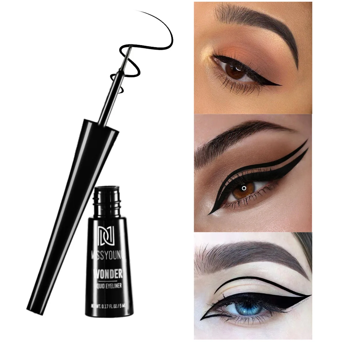 

1 Pcs Eyeliner Liquid Pen Waterproof Long Lasting Quick Drying Smooth Makeup Beauty Matte Eyeliner Stamp Eye Pencil