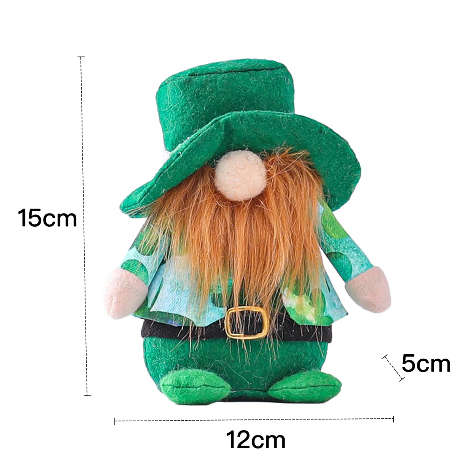St Patricks Day Faceless Gnome Doll 2021 St Patrick Day Decoration Irish Leprechaun Green Shamrocks Elf Plush Flannel Toy Doll images - 6