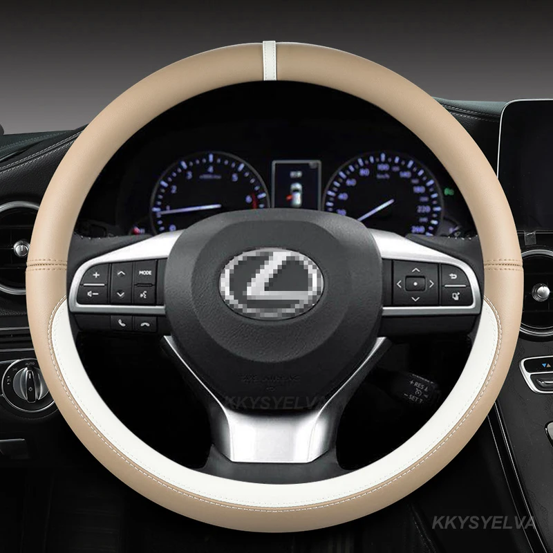 

Чехол на руль автомобиля, чехол 38 см, 15 дюймов, кожаный для Lexus Es250, Is300, Rx270, Rx450, Nx300, Ls460, Ct200h, Ux260, Gx470, Gx460, Lx570, Gs300