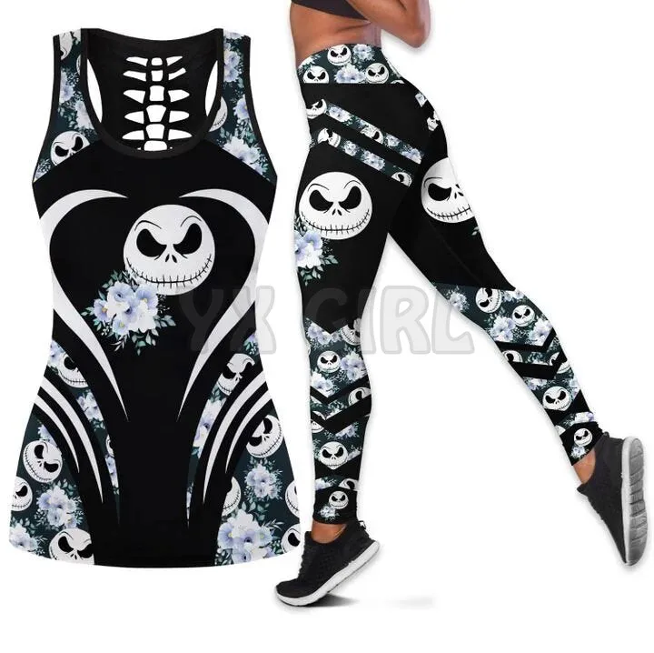 Nightmare Personalized You Name Combo Tank + Legging  3D Printed Tank Top+Legging Combo Outfit Yoga Fitness Legging Women