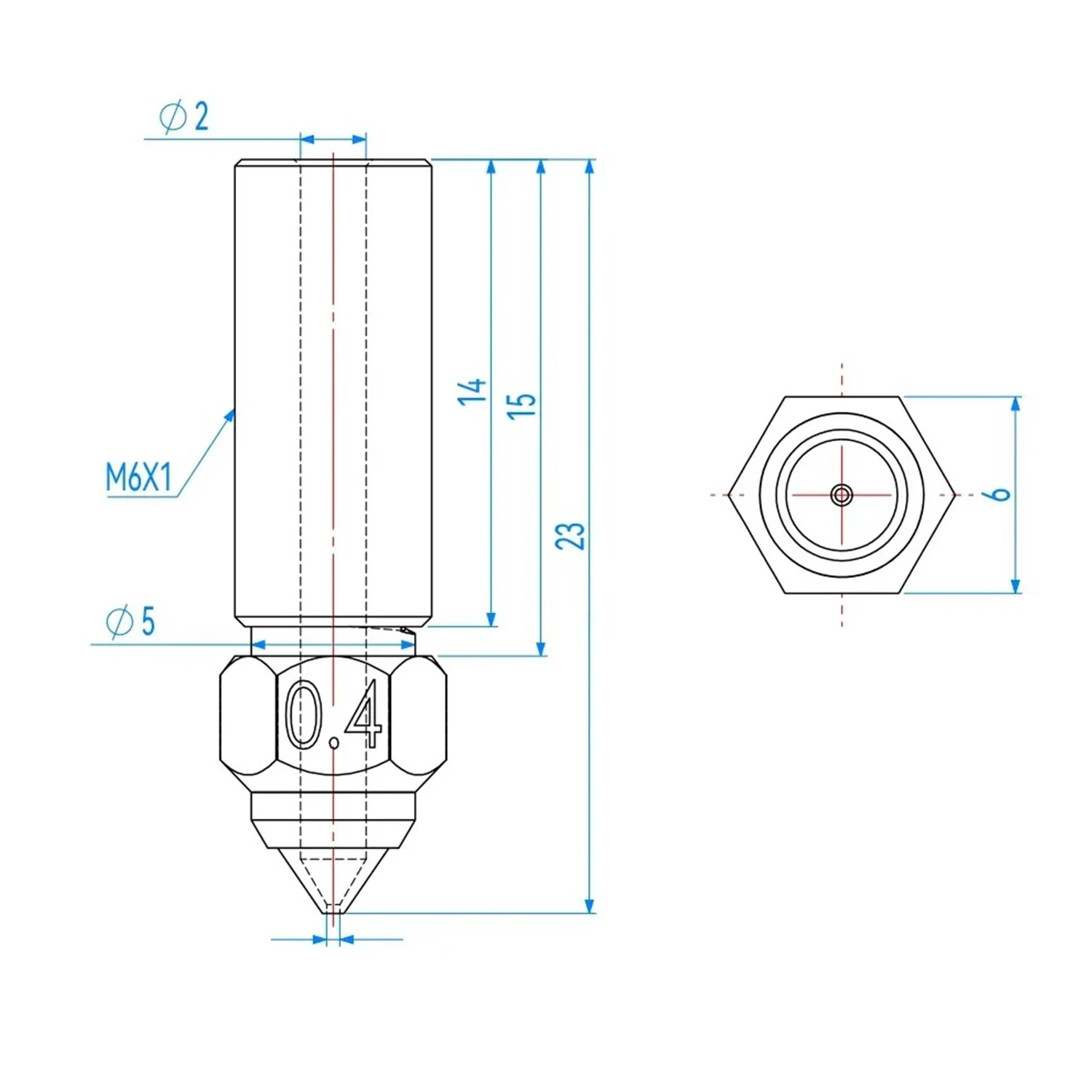 Фото HF форсунки для Creality Ender 3 V3 KE K1/K1 MAX CR-M4/S teksto Sv06 Plus/Sv07 Сопло с медным покрытием для 3D-принтера Creality №5