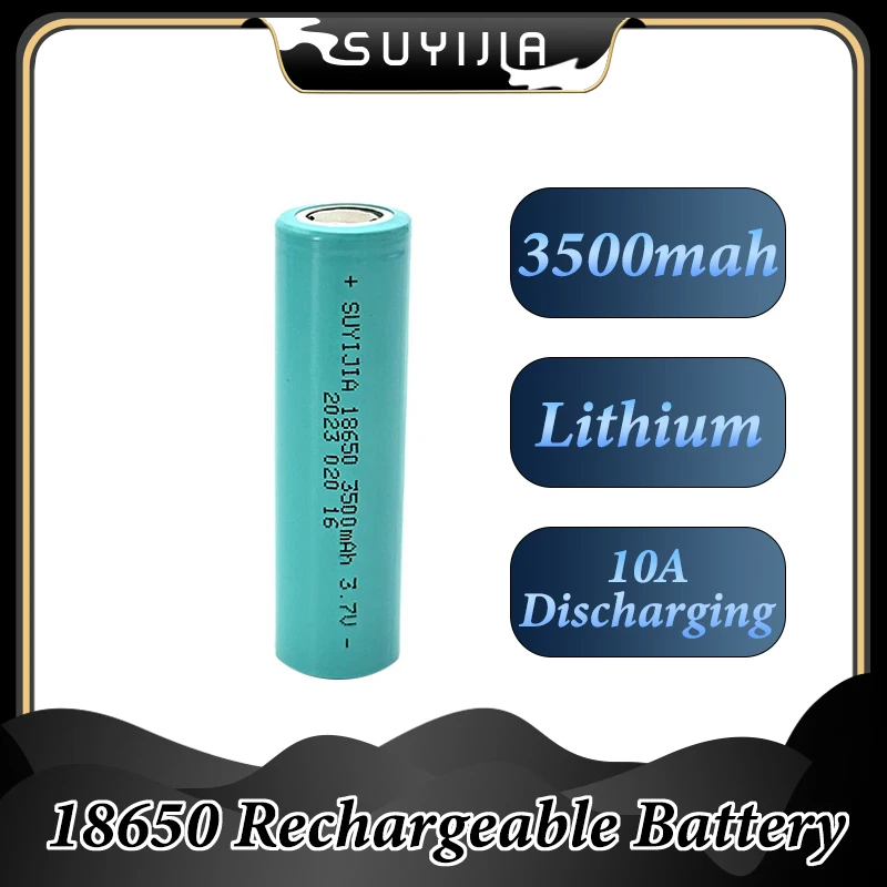 

Новинка, 1 шт., литий-ионные аккумуляторные батареи 3,7 в, 3500 мАч, 10 А для фонарика LG MJ1