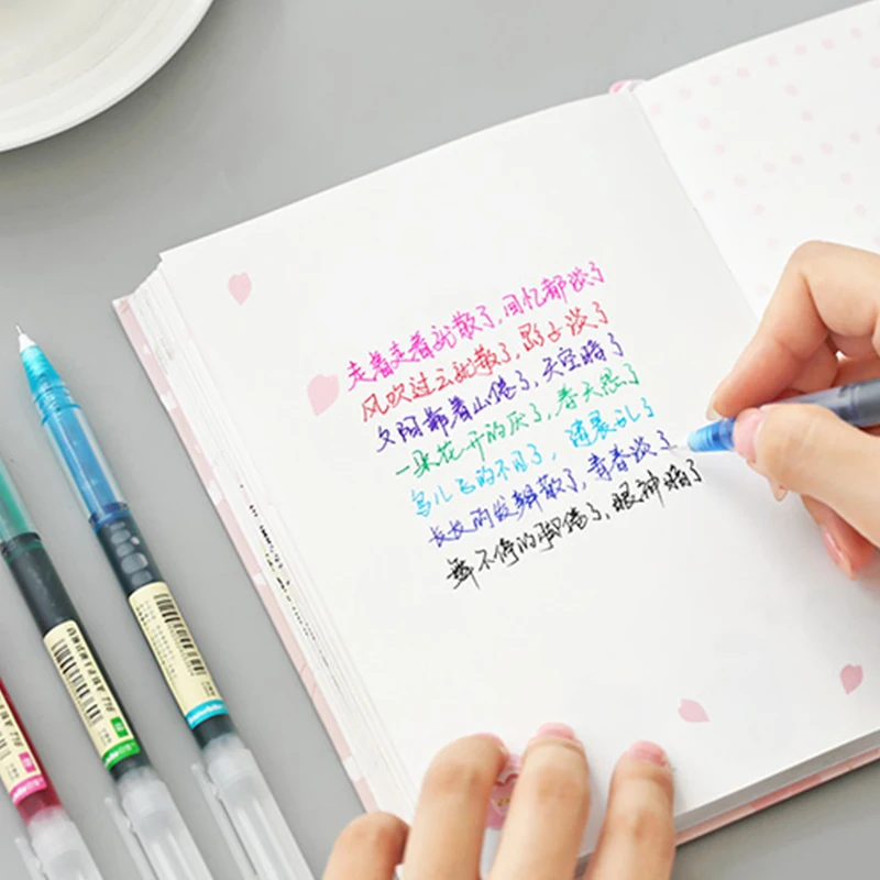 Цветные гелевые ручки 0 5 мм 2 шт. европейского стандарта иглообразные