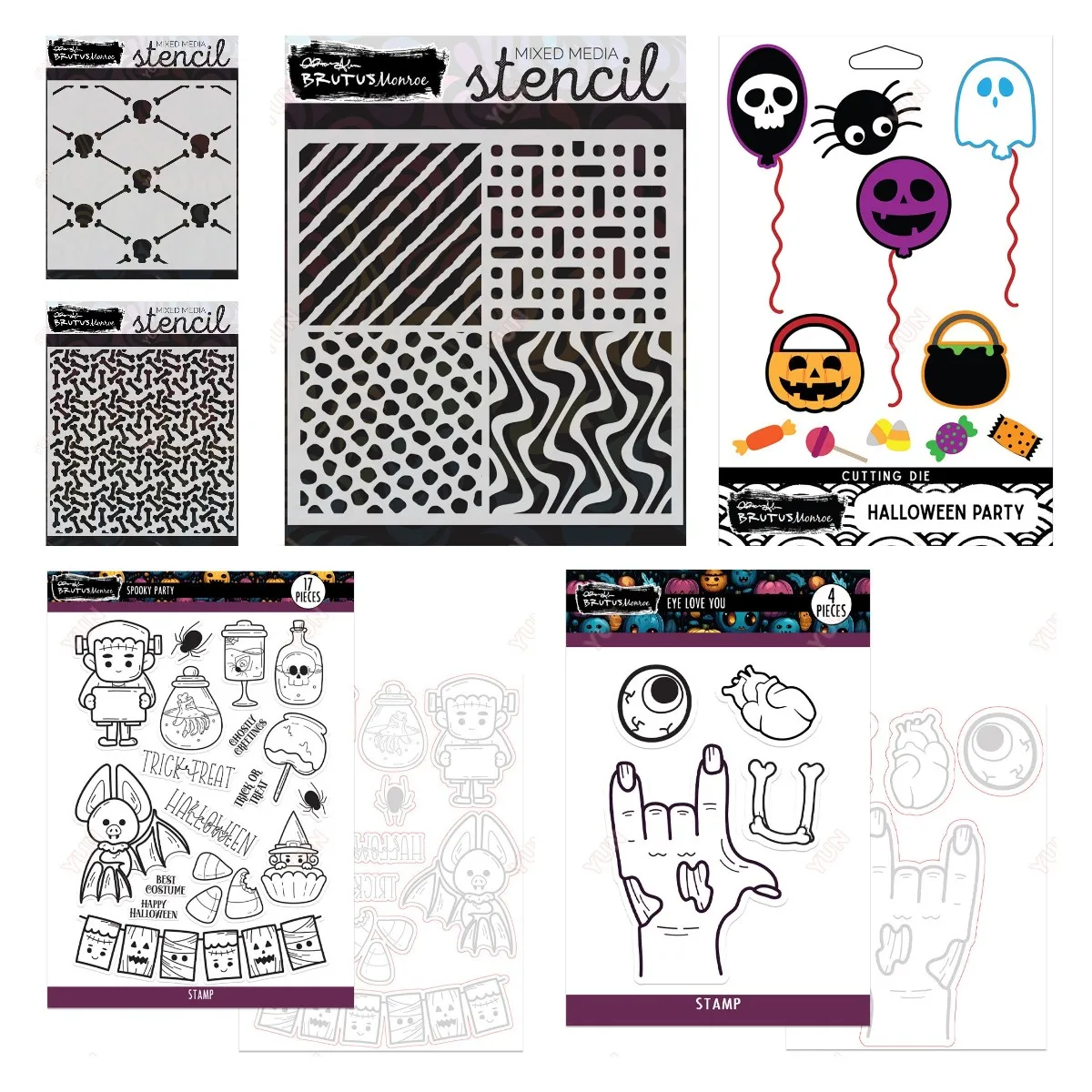 Яркие штампы на Хэллоуин четырехъядерный рисунок Сумка с костями трюк или