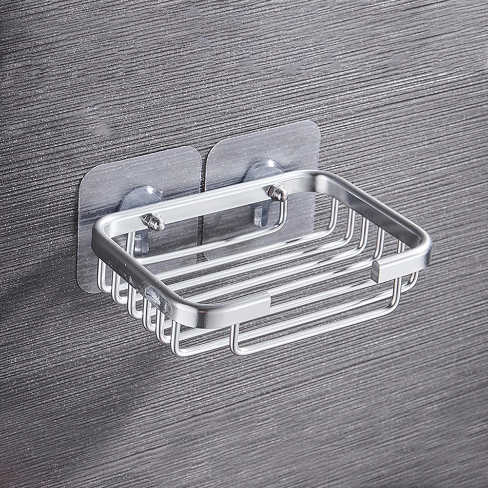

Metal Strong Suction Soap Dish Holder Bathroom Shower Bath Net Drain Case Tray Shower Soap Dish Bathroom Products