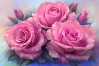 5d diamond painting pink roses and flowers full drill by number kits for adults diy diamond set arts craft decorations a0002