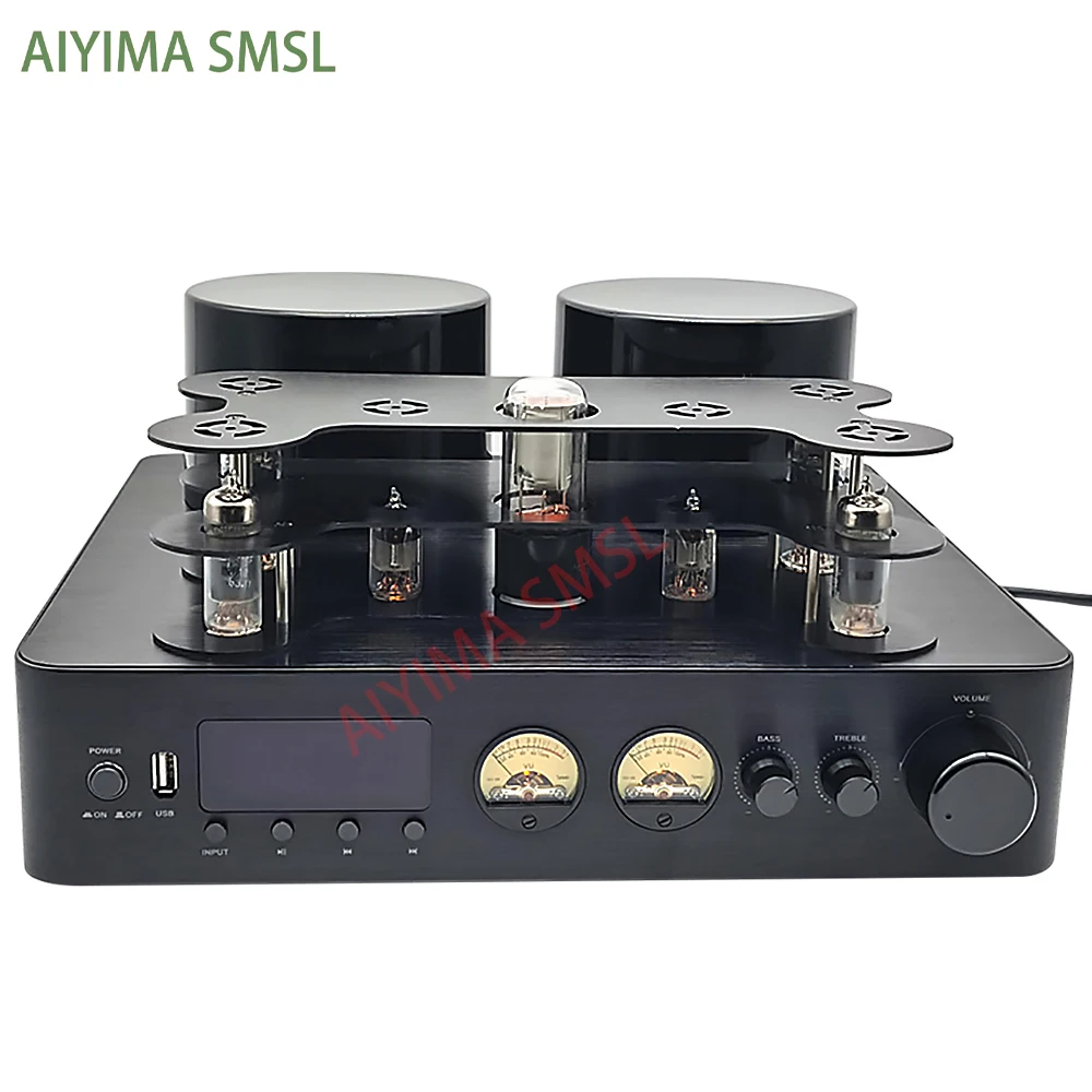 AIYIMA SMSL 200W 2.0 6U1 6A2 6H2 WY-3P Hifi Tube Amplifier 5200 1943 Bluetooth 5.0 USB Coaxial Fiber Optic Vacuum Tube Amplifier