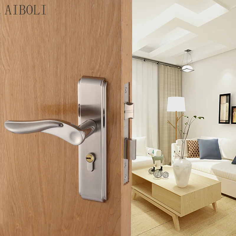 

Stainless Steel Door Locks Bathroom Handle Locks Bedroom Interior Door Locks Room Wooden Door Locks
