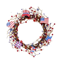 american independence day wreath 4th of july pastic drop ornament decoration red white blue stars decorations