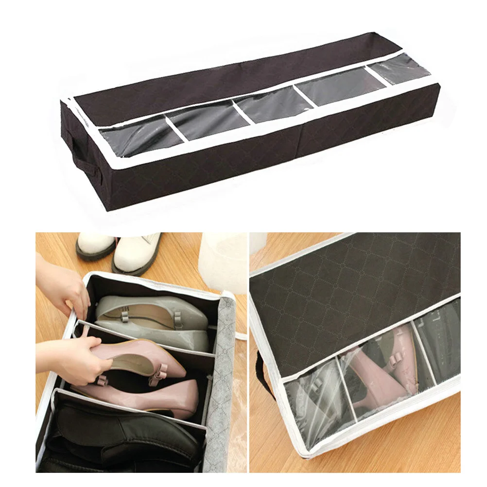 

5 Grids Bed Shoe Rack Clear Shoe Organizer Bed Shoe Drawer Clear Shoe Cases Storage Bed Shoe Box Clear Shoe Box