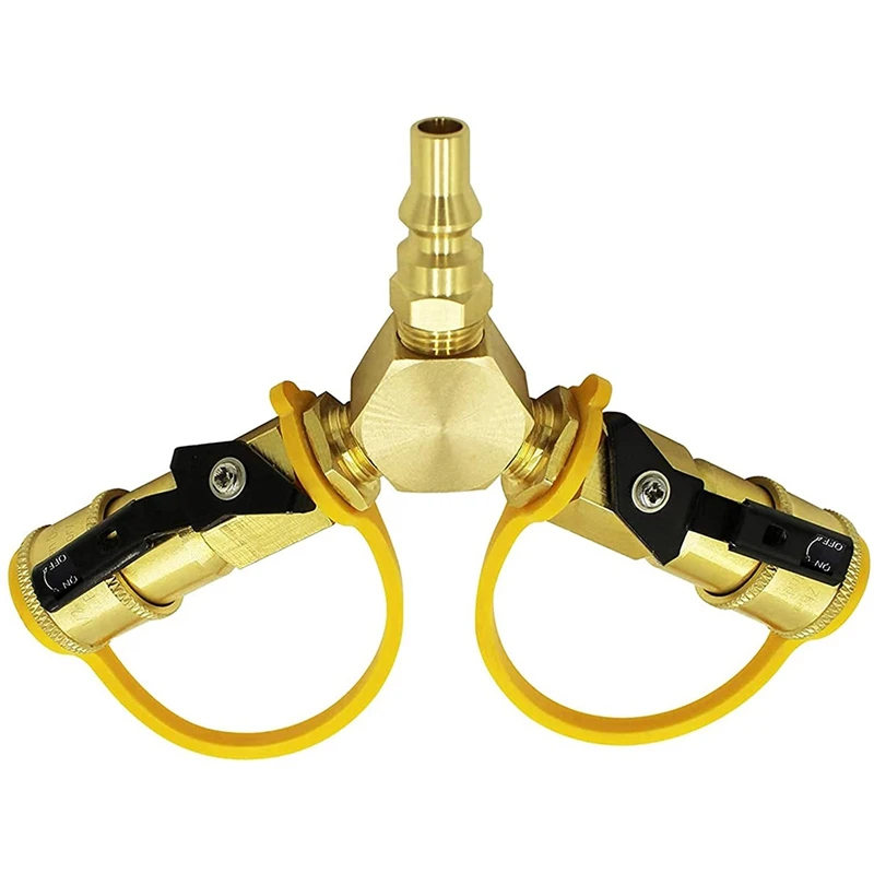 1/4-дюймовый быстросъемный Y-разветвитель для RV пропана адаптер на гриль и