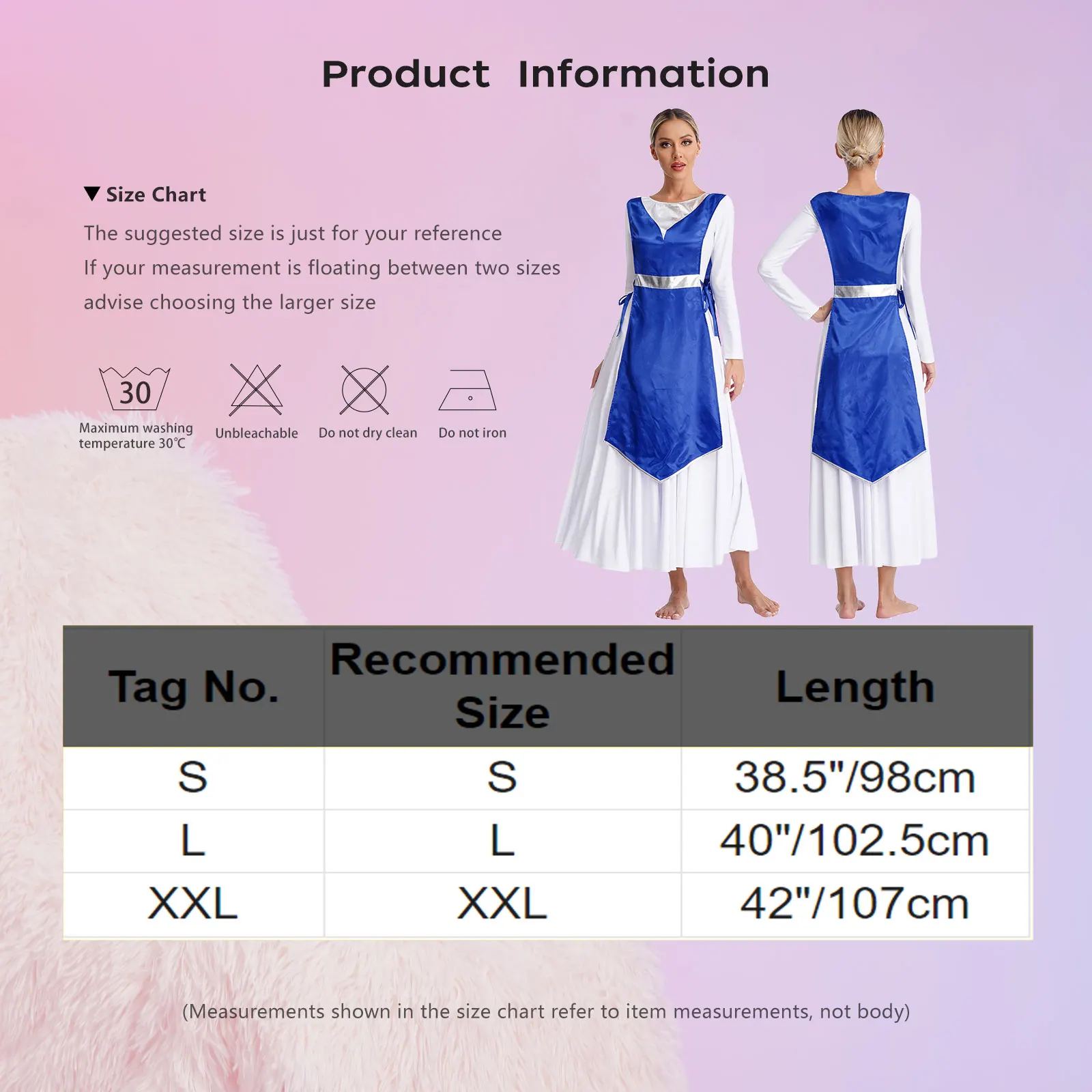 Женский халат для поклонения литургического платье-туника с разрезом по бокам