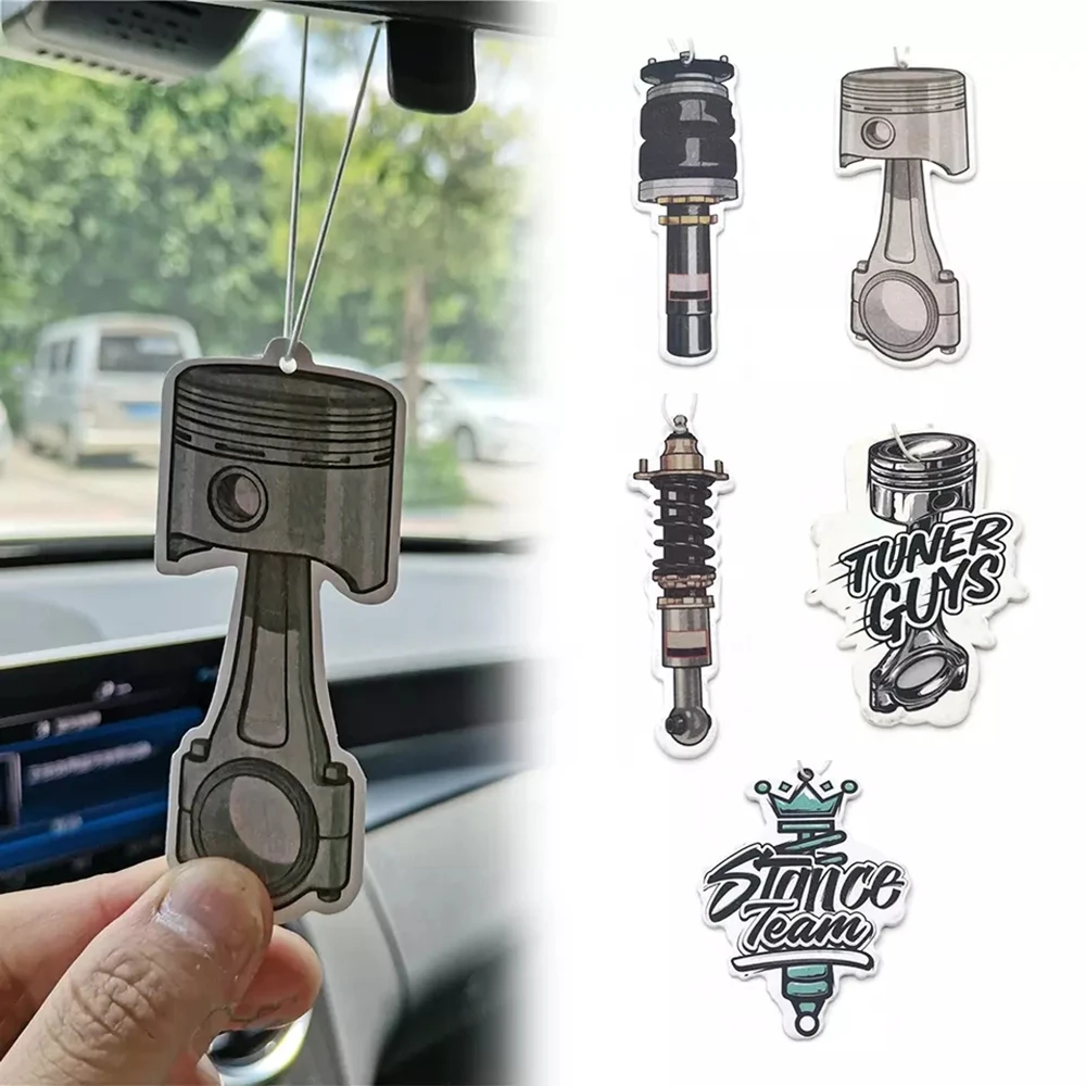 Piston Shock Absorption Model Tuner Guys Fragrance Rearview Mirror Pendant Cartoon Jdm Accessories Car Air Freshener