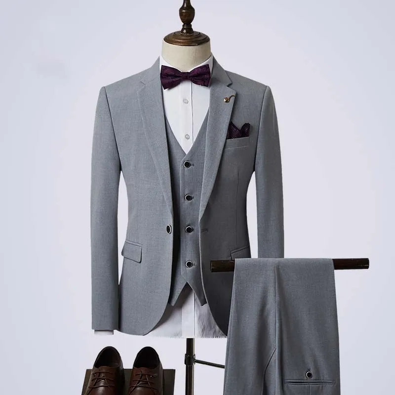 

Custom Made Groom Wedding Dress Blazer Pants Business High-end Classic Dress Trousers SA07-74599