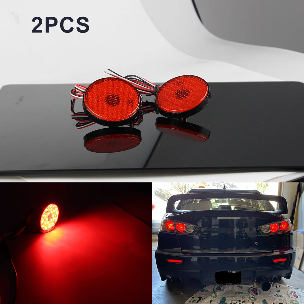 

2 шт. светодиодный отражатель заднего бампера с красной линзой, задний фонарь для Toyota Sequoia 2008-2014 Highlander 2008-2010 ZRR70 Voxy/Noah