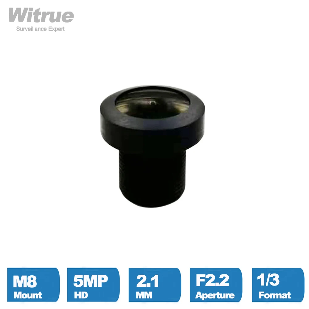 

Объектив Witrue WI2120B-M8-10 2.1 мм 5МП для видеонаблюдения