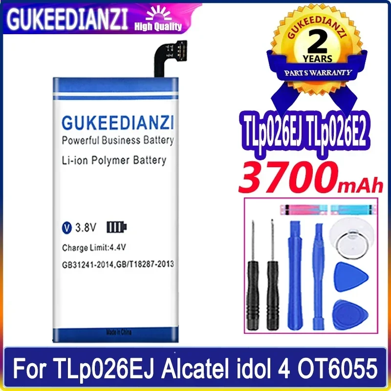 GUKEEDIANZI 3700 мАч TLp026E2 аккумулятор для TLp026EJ Alcatel Idol 4 Idol4 OT6055 6055H 6055Y 6055U 6055 6055K 6055B