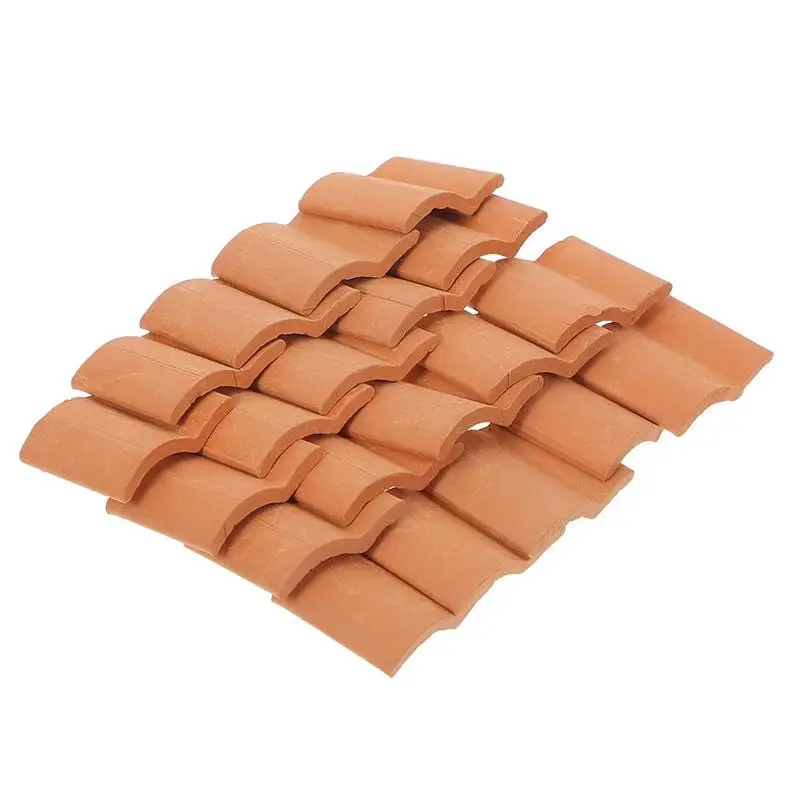 

Miniature Bricks Brick Tiles Model Minidollhouse Landscape Micro Diy Garden Fake Roof Figurine Building Shingles Red Sand