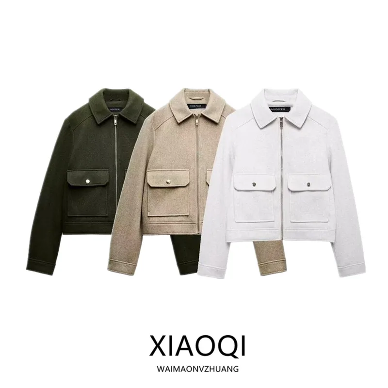 Куртка женская осенняя мягкая на молнии с орнаментом