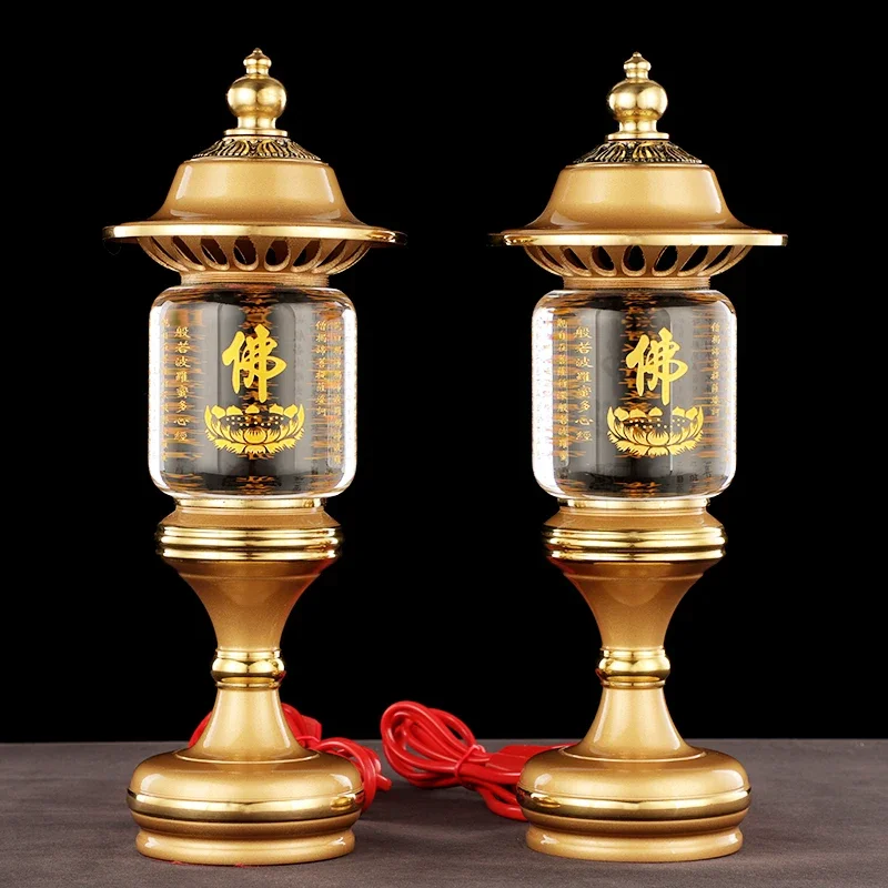 Czysta miedź zestaw modlitw Buddish domowy lampa do kultu Buddy Budda dla Avalokitesvara