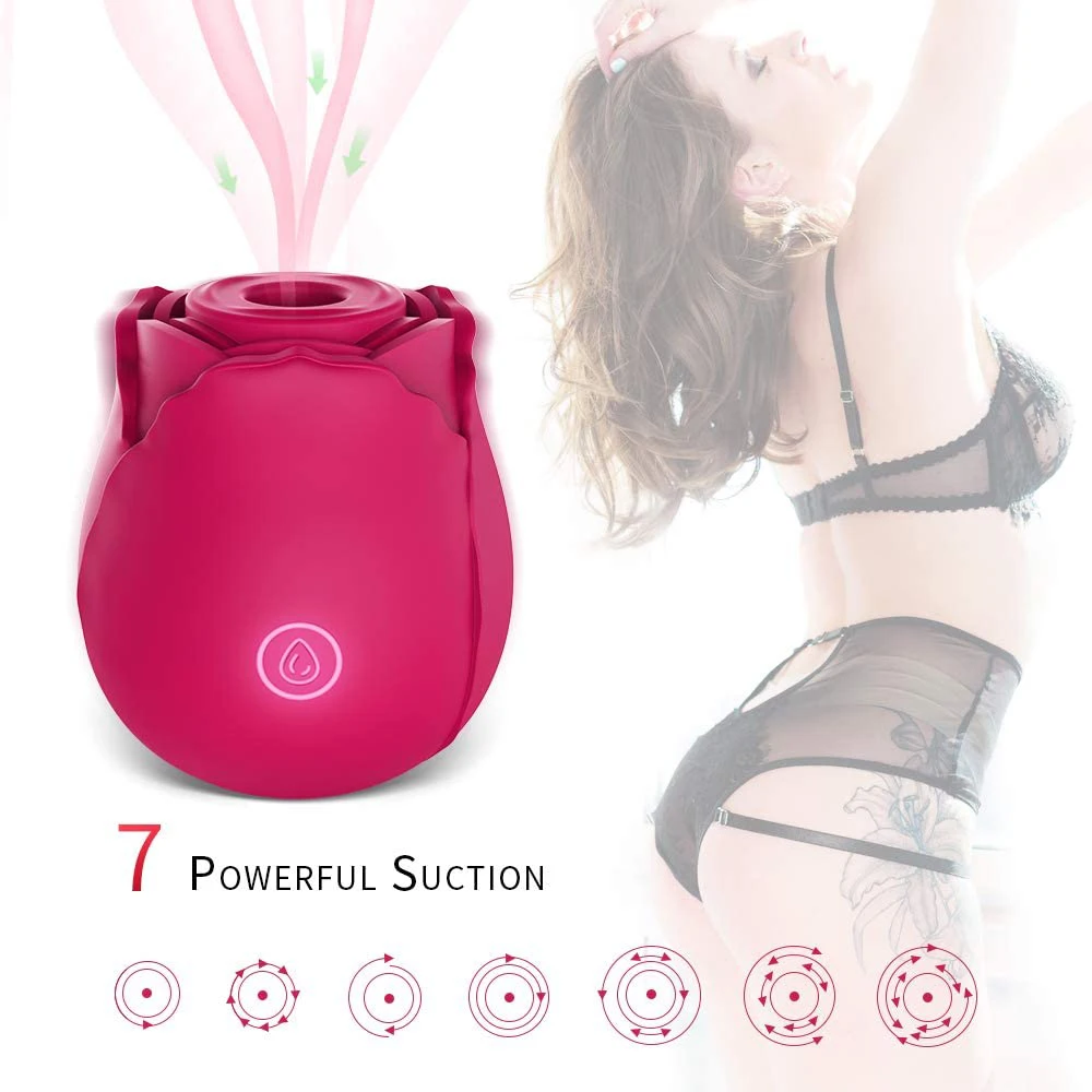 

Rose Shape Vagina Sucking Vibrator Intimate Good Nipple Sucker Mouth Licking Clit Stimulation Powerful Female Sex Toys