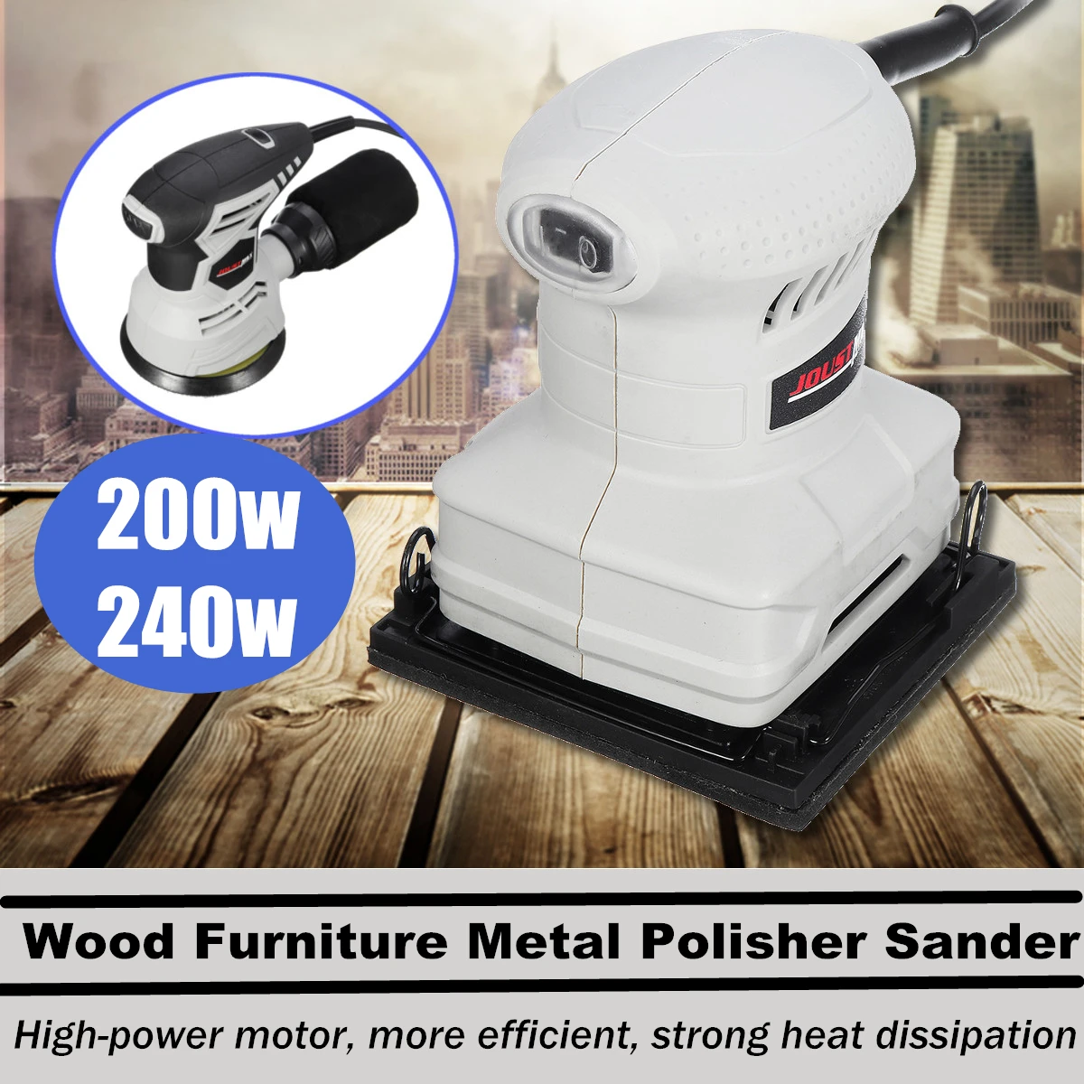 

220V Electric Sander Machine Furniture Sander Paint Grinder DIY Dust Collection Polisher Power Tools Buffer Grinding Machine