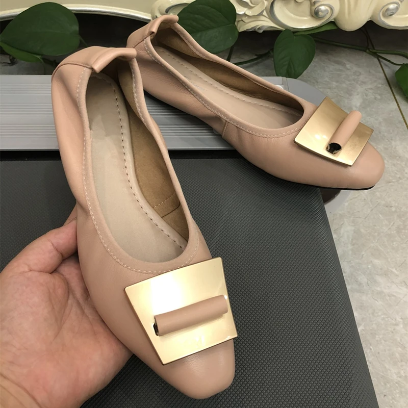 Черные мягкие удобные женские туфли из овечьей кожи на плоской подошве с