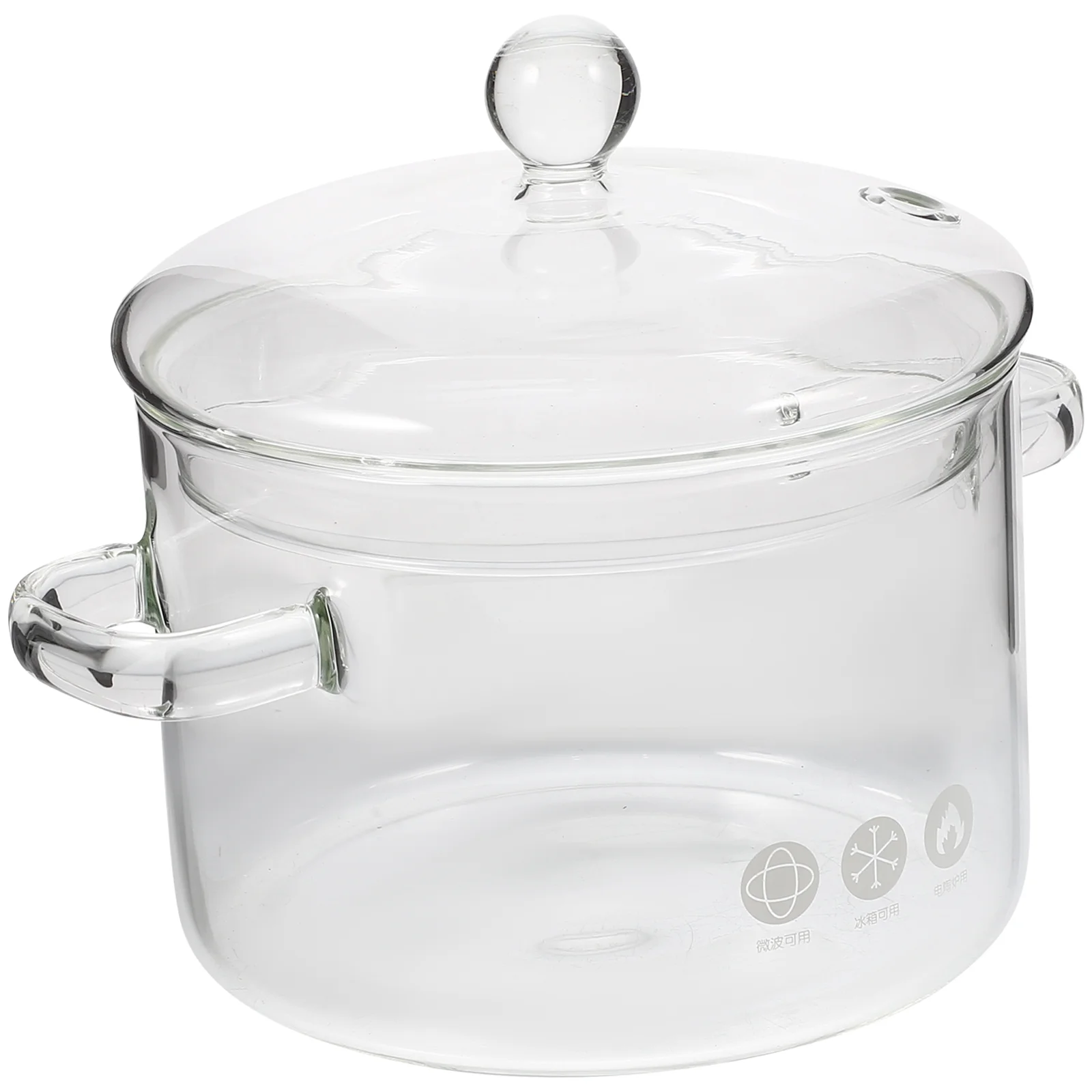 

Pot Cooking Clear Saucepan Lid Stew Cookware Pots Stove Kitchen Resistant Soup Stovetop Noodle Cover Borosilicate Home Pan Ramen