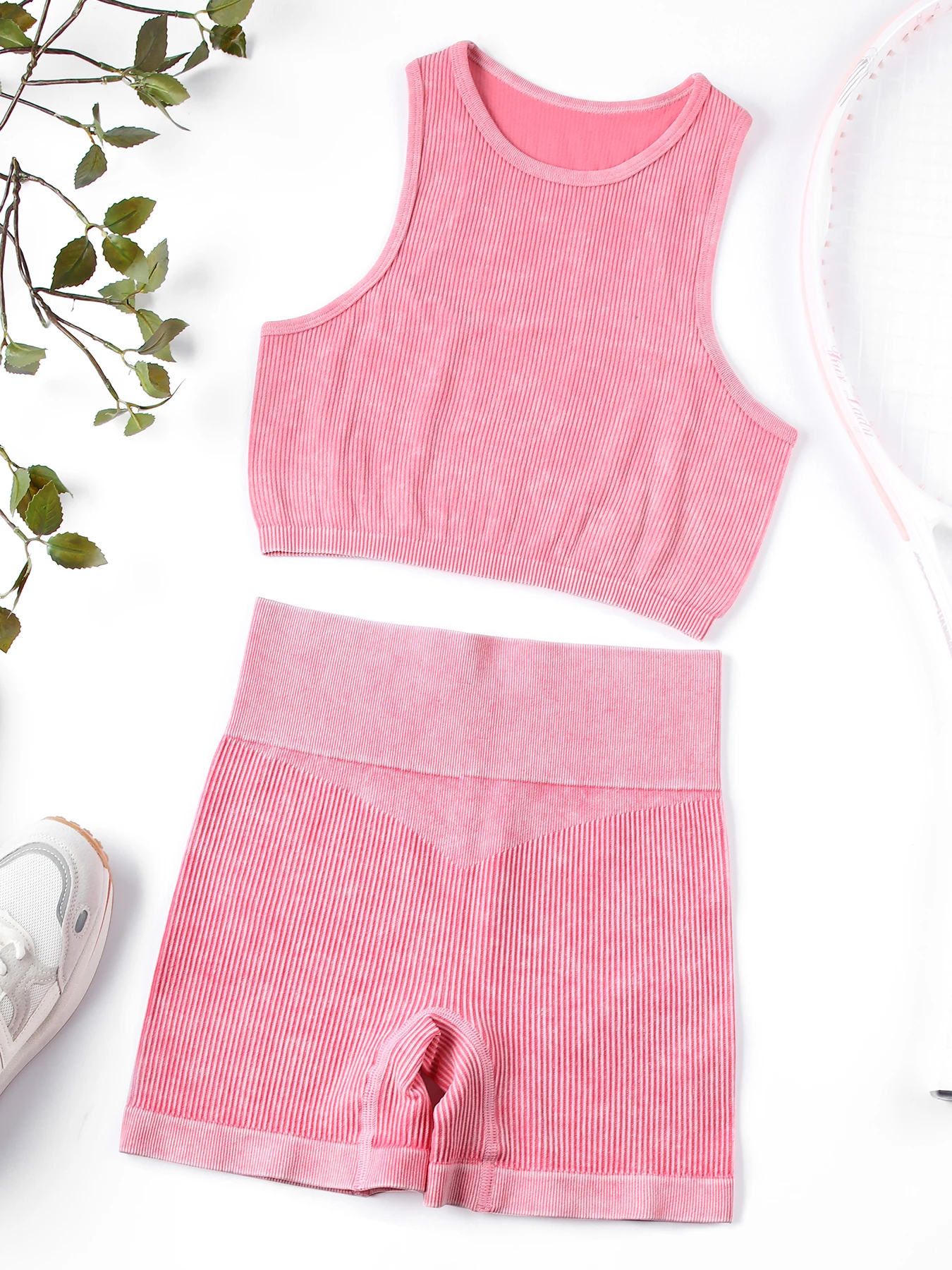 Женский спортивный комплект из 2 предметов Жилет Без подкладки и велосипедные