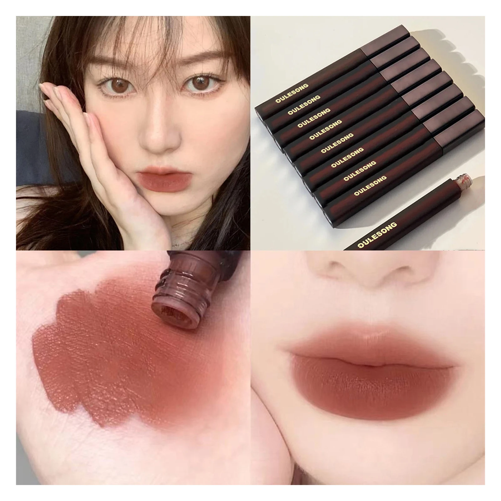 

Матовая губная помада для женщин, стойкая Красная губная помада, пигментированная губная помада, макияж, подарок для девушек и женщин