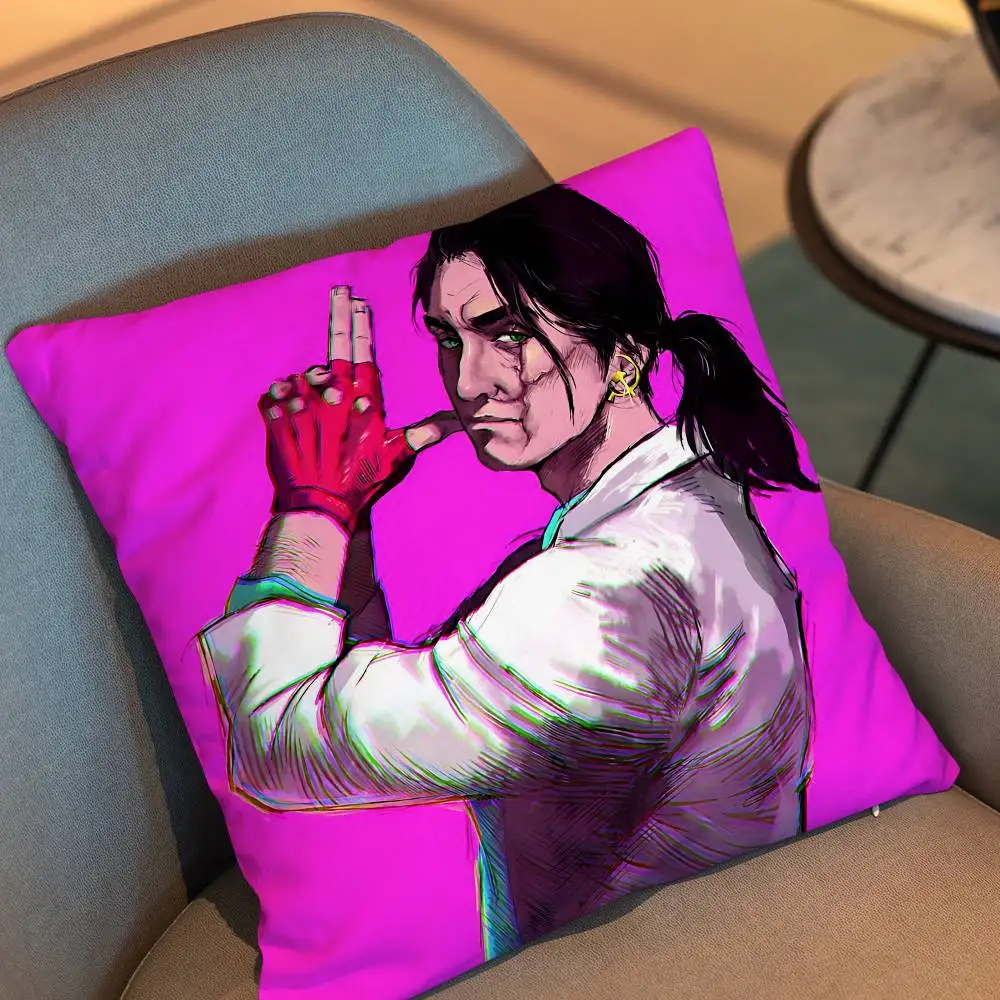 Фото Наволочка для подушки The Son Jacket Biker Hotline Miami, квадратная, с двусторонней печатью, из короткого плюша, для дивана, для спальни №2