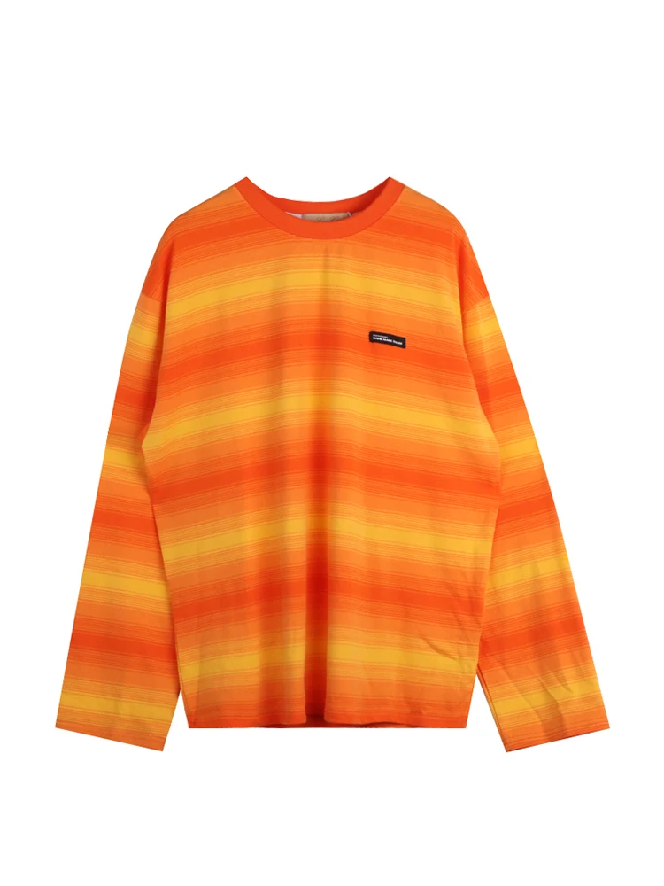 

Spring Autumn Women Harajuku Striped T-shirt Long Sleeve O-Neck Tops Ulzzang Korean Casual Oversized Fashion All-Match Clothes