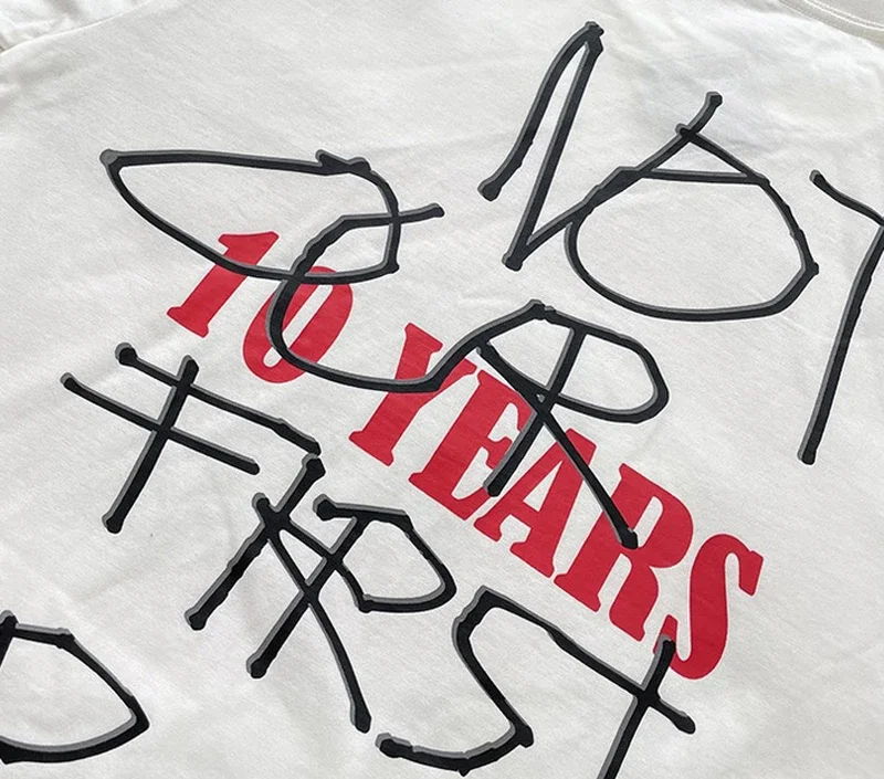 Универсальные топы Cactus Jack футболка с красной круговой этикеткой на спине