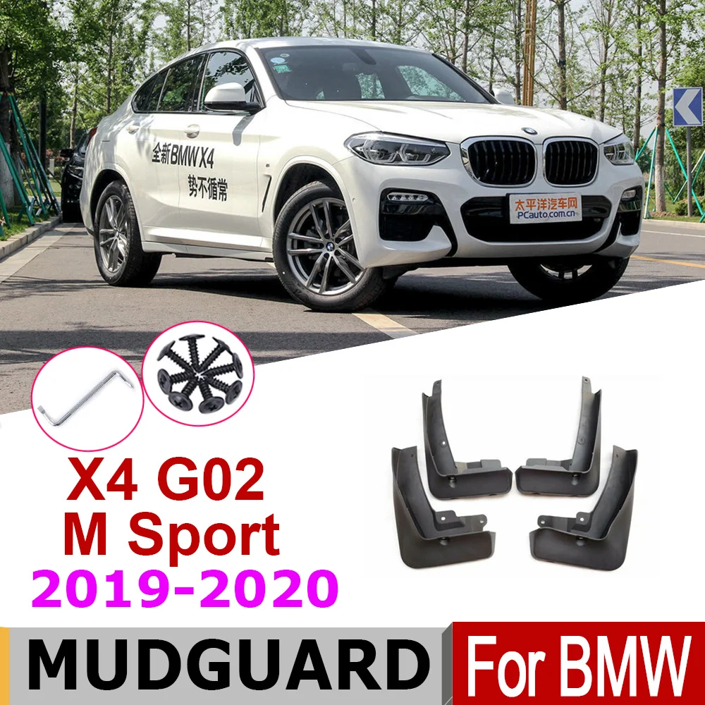 

Car Mudguards For BMW X4 G02 F98 M Sport 2020-2019 Over Fender Mud Flaps Guards Splash Auto Replacement Accessories 2021 2022