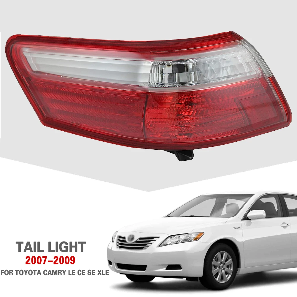 Left/Right Side Red Tail Lamp FOR Toyota Camry LE CE SE XLE 2007 2008 2009 Rear Tail Light Brake Lamp with Wire Harne