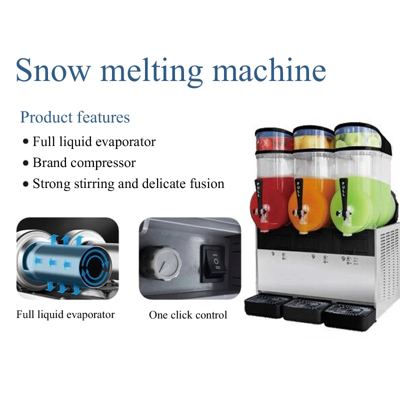 Коммерческий 3 * 12L мороженое Лоскутная Сода Pupi фрукты снежные бюстгальтеры