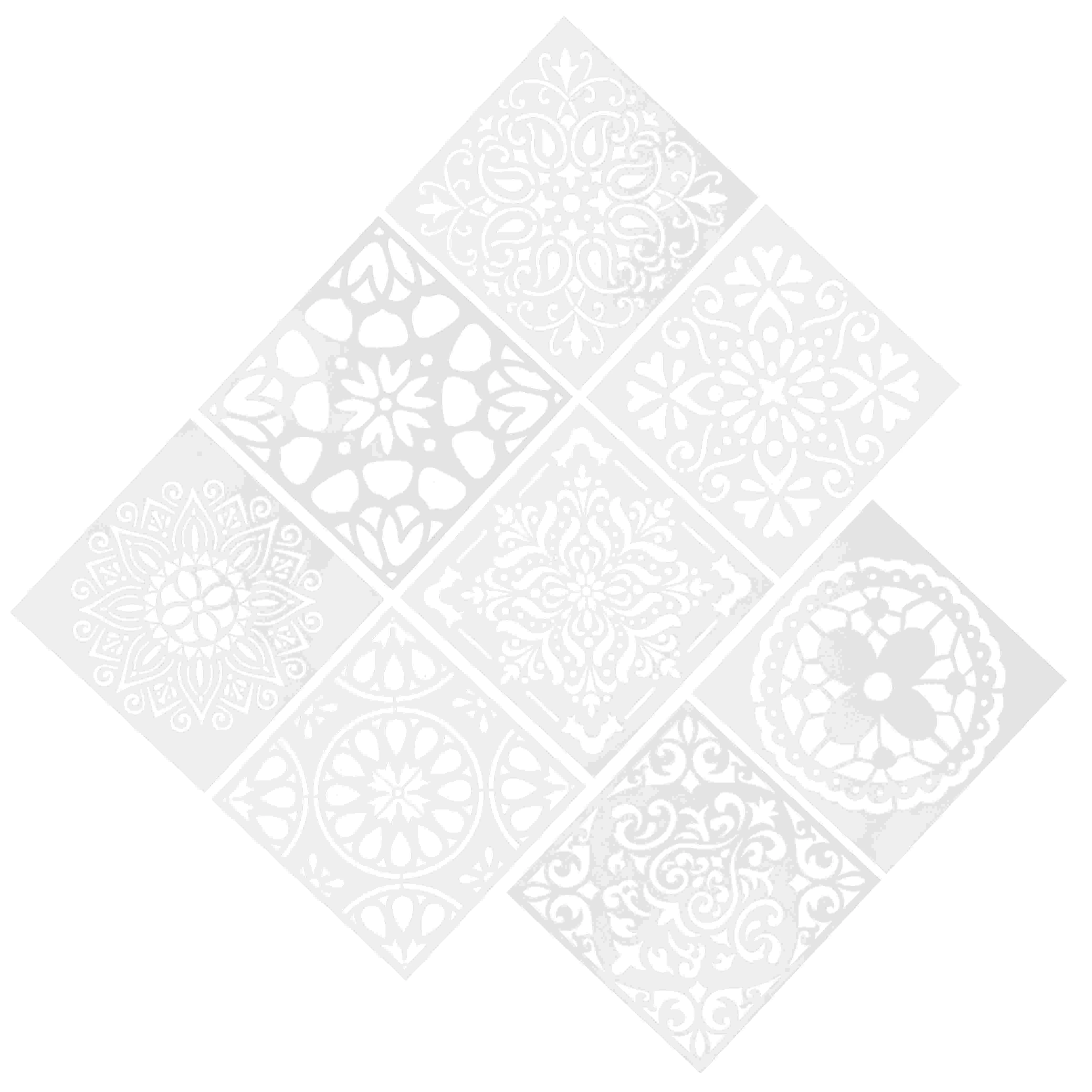 8pcs Premium Reusable Stencils Set Hollow out Mandala Painting Stencil Floor Wall Tile Fabric Wood