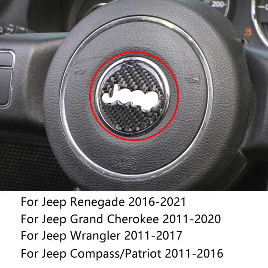 1 шт. декоративная наклейка на руль автомобиля из углеродного волокна для Jeep Renegade