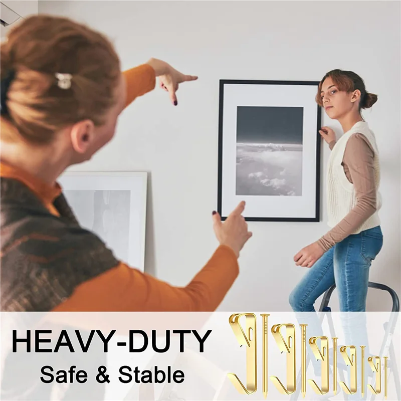 Набор крючков для подвешивания картин 136 шт. 5 размеров 10/20/30/50/100 фунтов