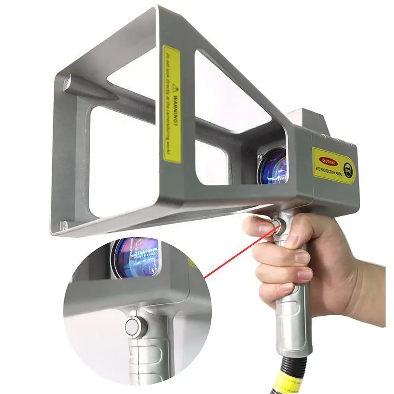 Ручной мобильный мини 100*100 мм 20 Вт волоконная лазерная маркировка для алюминия