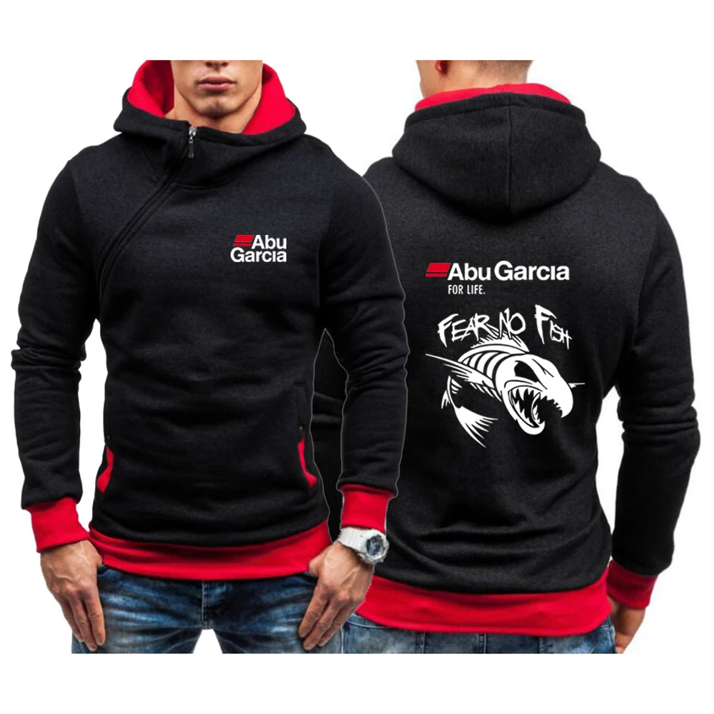 

Новинка 2023, весна-осень, модный мужской пуловер Abu Garcia для жизни, страх, нет рыб, повседневный дизайнерский диагональный свитер на молнии