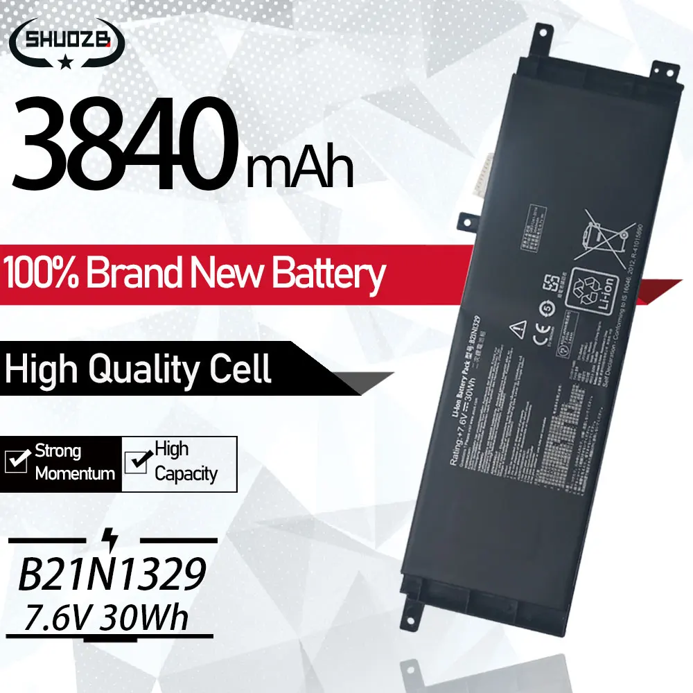 New B21N1329 Battery For Asus D553M F453 F453MA F553 P553 P553MA X453 X453MA X553 X553M X553B X553MA X403 X403M X503M 7.6V 30WH