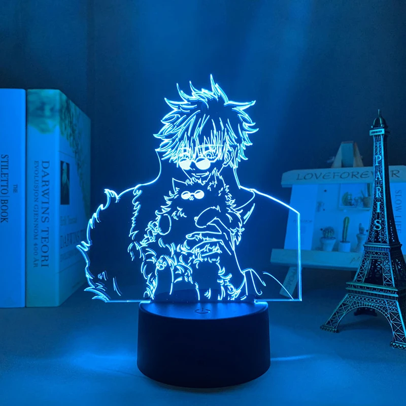 

3d Светодиодная лампа для спальни juютсу Kaisen gojo satoru, ночник, аниме фигурка Аватара, украшение комнаты, милый подарок