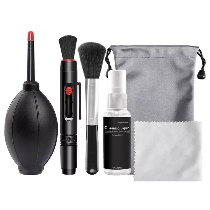 

6 in 1 Camera Cleaning Kit,Professional DSLR Lens Cleaning Tool with Portable Storage Bag Including Air Blower Lens Cleaning Pe