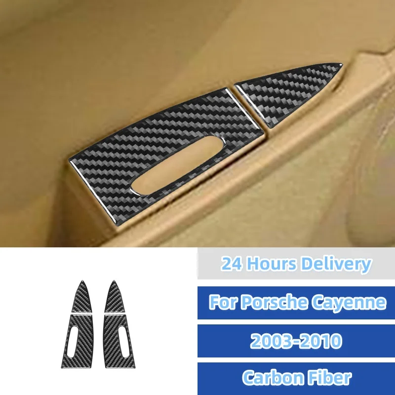 

Для Porsche Cayenne S GTS Turbo 2003-2010, украшение для салона автомобиля из углеродного волокна, пепельница для задней двери, отделка, стикер, аксессуары для автомобиля