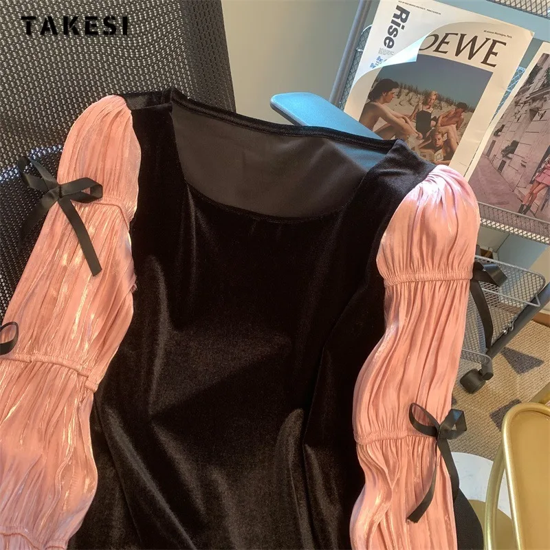 Женская блузка с круглым вырезом Повседневная винтажная Свободная составного